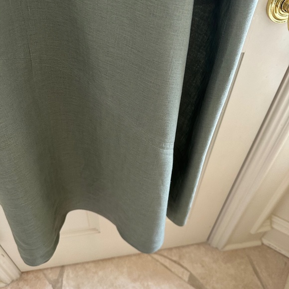 ANN TAYLOR 100% GREEN LINEN DIAGONALLY CONSTRUCTED SKIRT-NWT/SIZE 14 - Picture 4 of 9